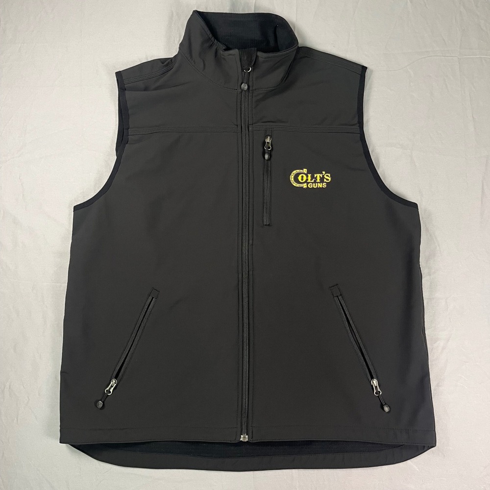 Carhartt Pro Series Mens XL Black Softshell Vest Colt's Guns Logo 102219 001